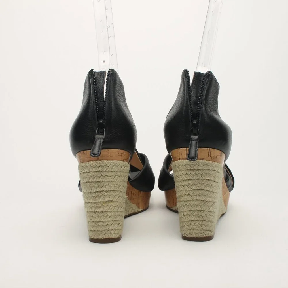 Cole Haan Crisscross Black Wedge Espadrille Sandle size 11B Like New - Picture 8 of 16